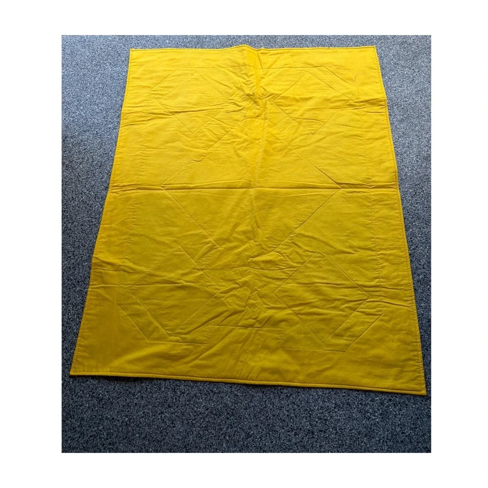 Vintage Bob the Builder Quilted Throw Blanket Blue Red Yellow Construction 2000s